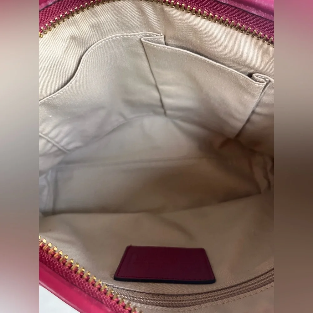 Coach Legacy East West Duffel 25355 Burgundy Leather Bag with Gold Hardware